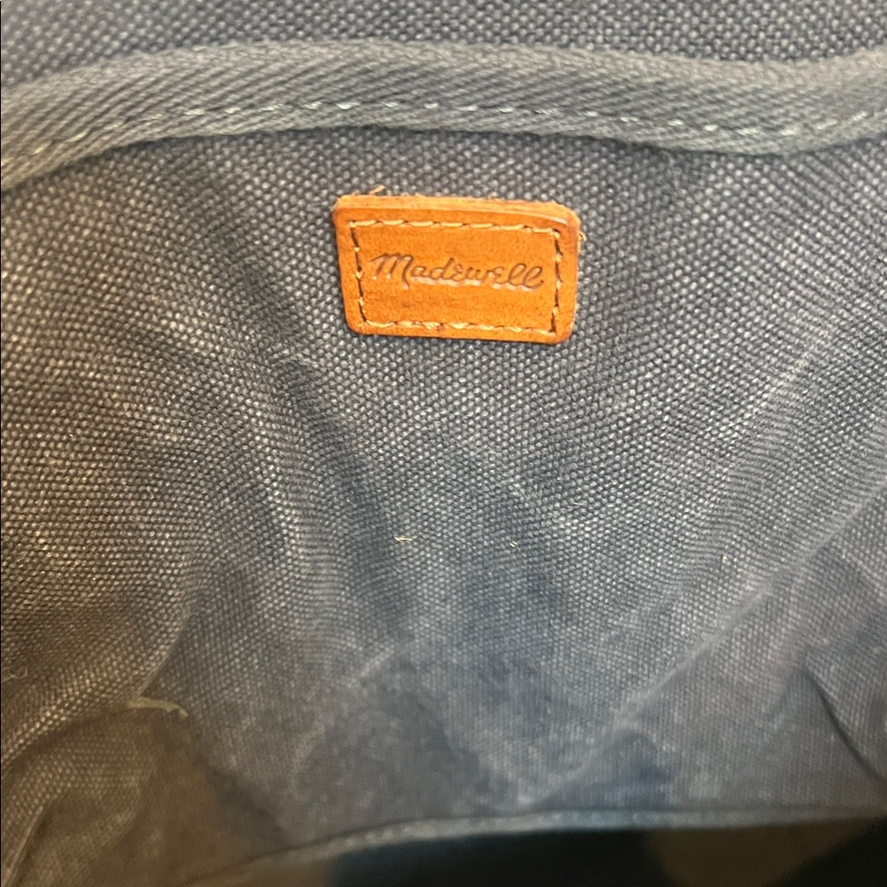 Black Tote Bag with Brown leather Straps by Madewell - Picture 2 of 6